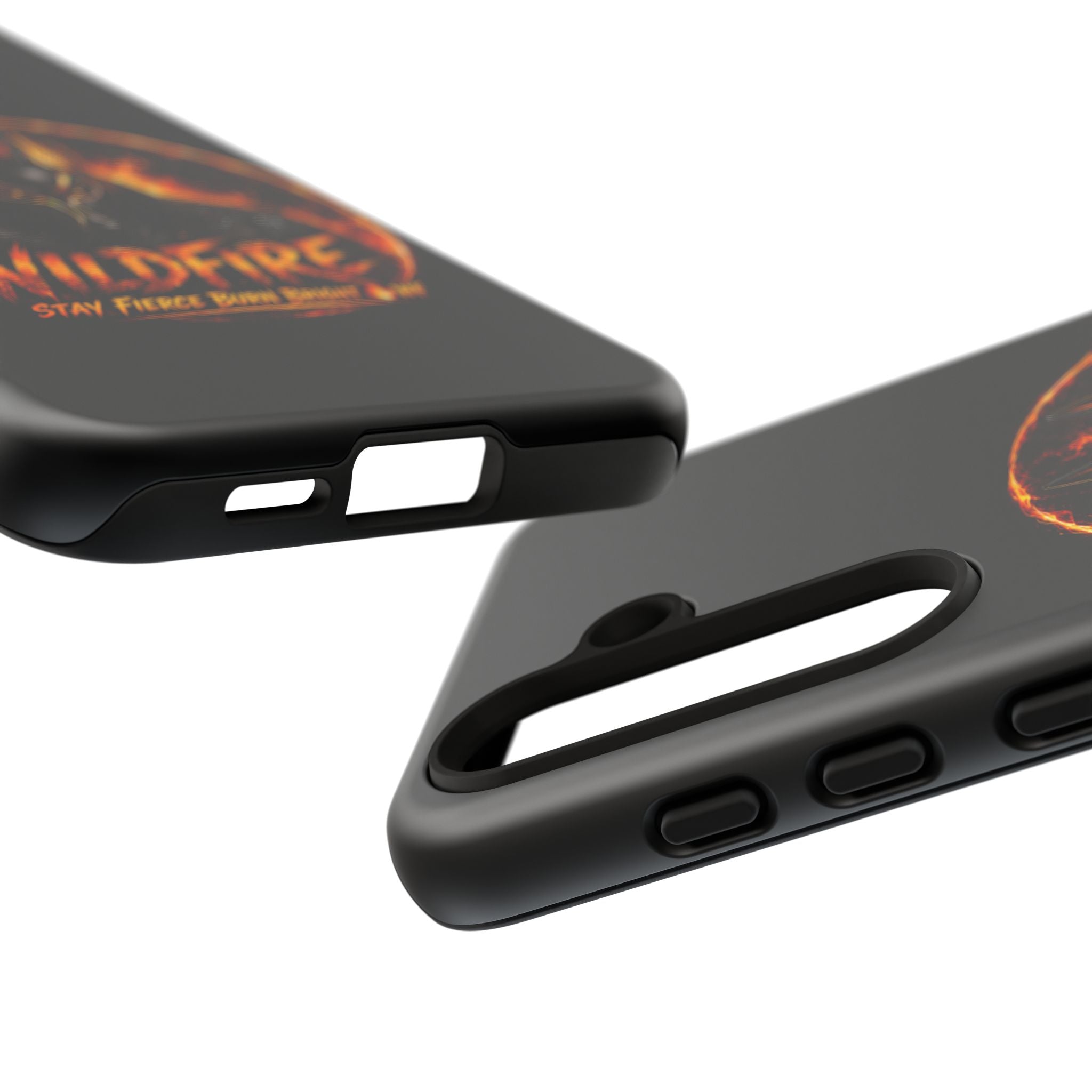 Wildfire Phone Case — Fierce Flaming Anubis Design, "Stay Fierce Burn Bright"