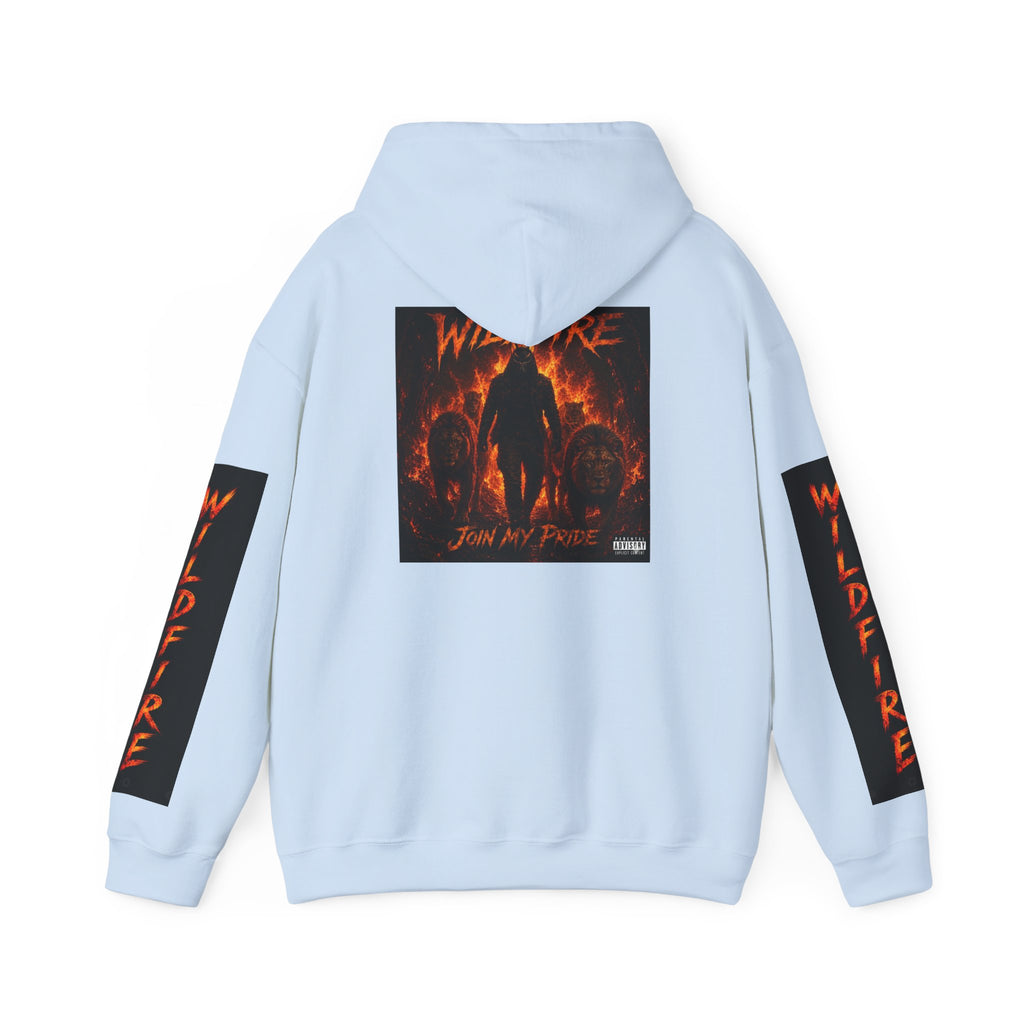 Wildfire Join My Pride Hoodie — 'Wildfire' Flame Lettering & Back Art