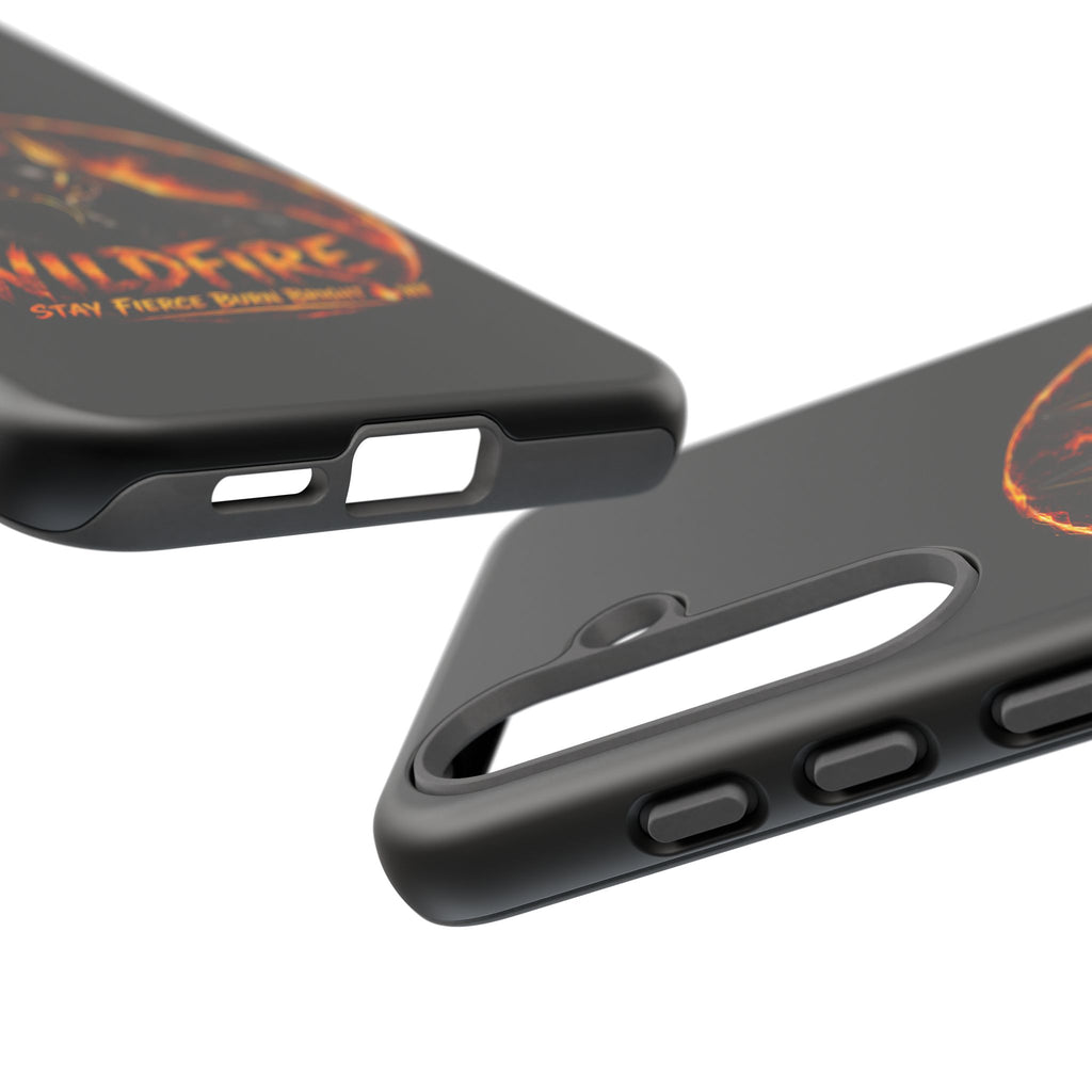 Wildfire Phone Case — Fierce Flaming Anubis Design, "Stay Fierce Burn Bright"
