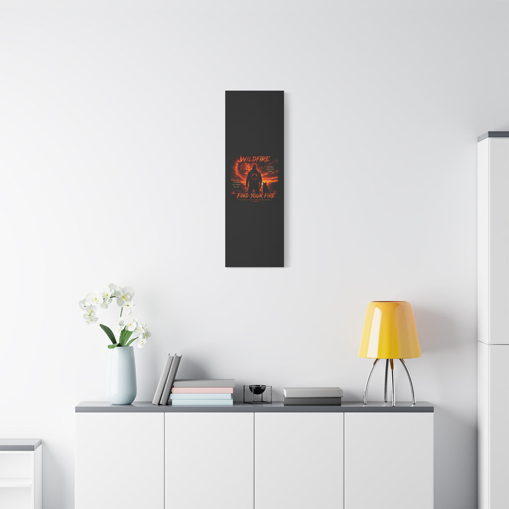 Wildfire 'Find Your Fire' Matte Canvas Wall Art — Inspirational Lion & Silhouette Scene
