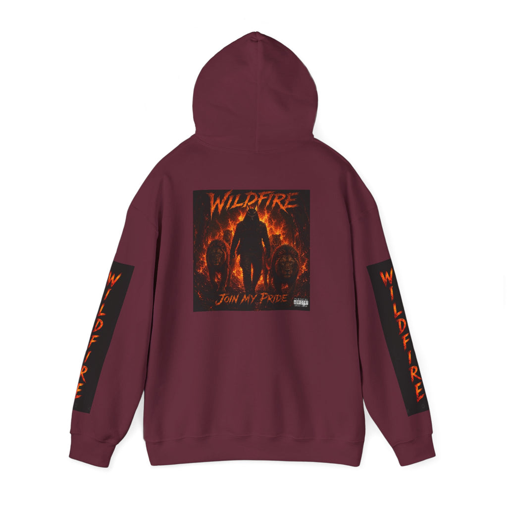 Wildfire Join My Pride Hoodie — 'Wildfire' Flame Lettering & Back Art